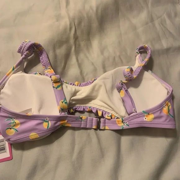 Ninety-Nine Purple & Lemon Bikini Top - Picture 2 of 3